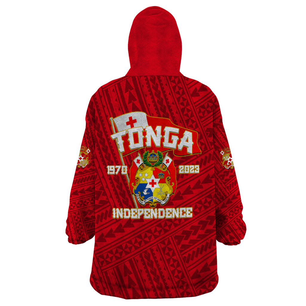 Tonga Independence Wearable Blanket Hoodie 2023 Red Style LT6 - Wonder Print Shop
