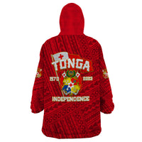 Tonga Independence Wearable Blanket Hoodie 2023 Red Style LT6 - Wonder Print Shop