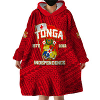Tonga Independence Wearable Blanket Hoodie 2023 Red Style LT6 - Wonder Print Shop
