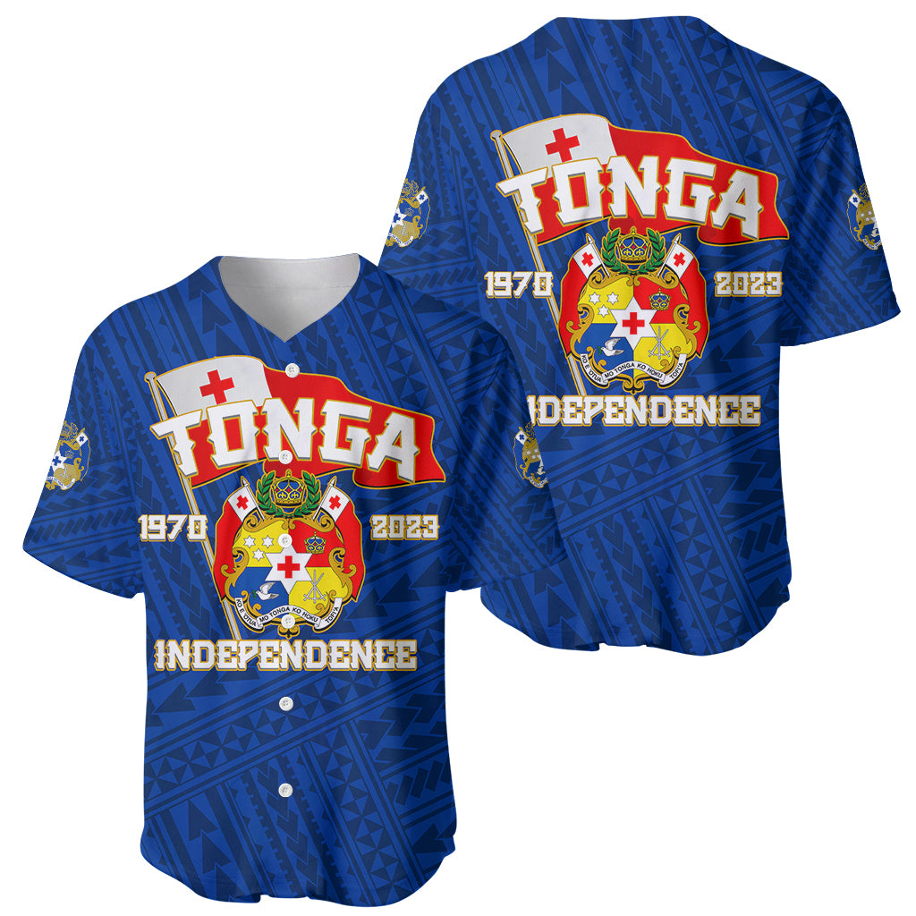 Tonga Independence Baseball Jersey 2023 Blue Style LT6 - Wonder Print Shop