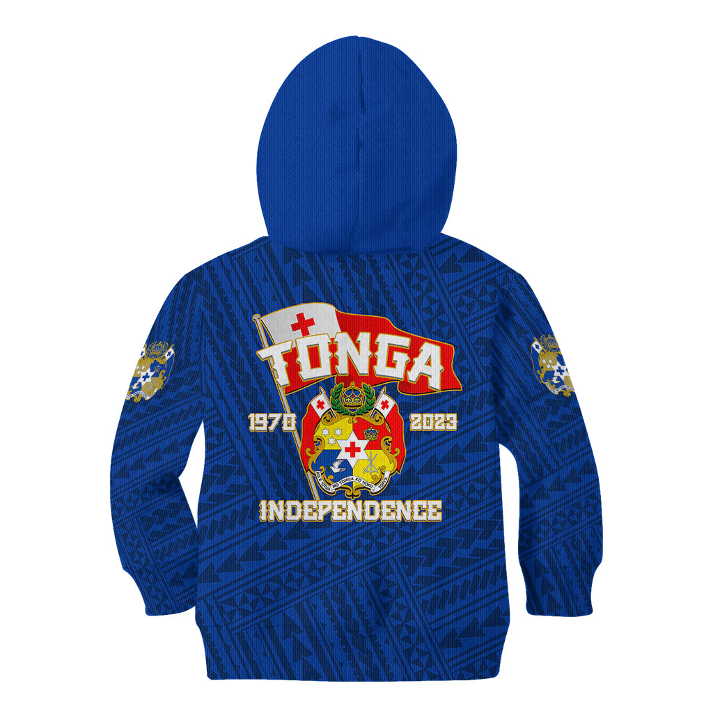 Tonga Independence Kid Hoodie 2023 Blue Style LT6 - Wonder Print Shop