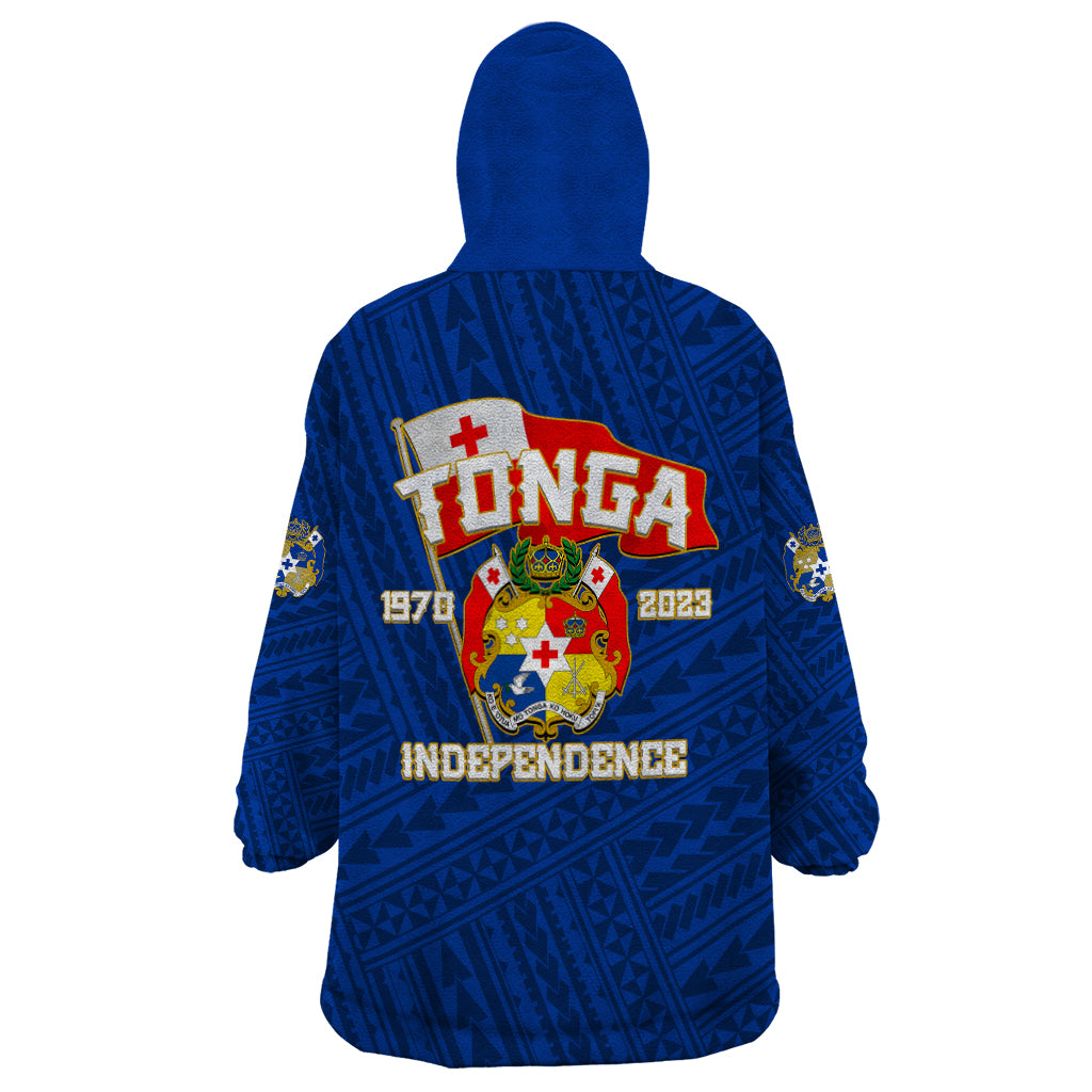 Tonga Independence Wearable Blanket Hoodie 2023 Blue Style LT6 - Wonder Print Shop