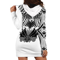 (Custom Personalised) Haiti Hoodie Dress Polynesian Neg Maron White Style LT6 - Wonder Print Shop