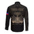 (Custom Personalised) Haiti Long Sleeve Button Shirt Polynesian Neg Maron Black Style LT6 - Wonder Print Shop