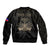Custom Personalised Haiti Sleeve Zip Bomber Jacket Polynesian Neg Maron Black Style LT6 - Wonder Print Shop