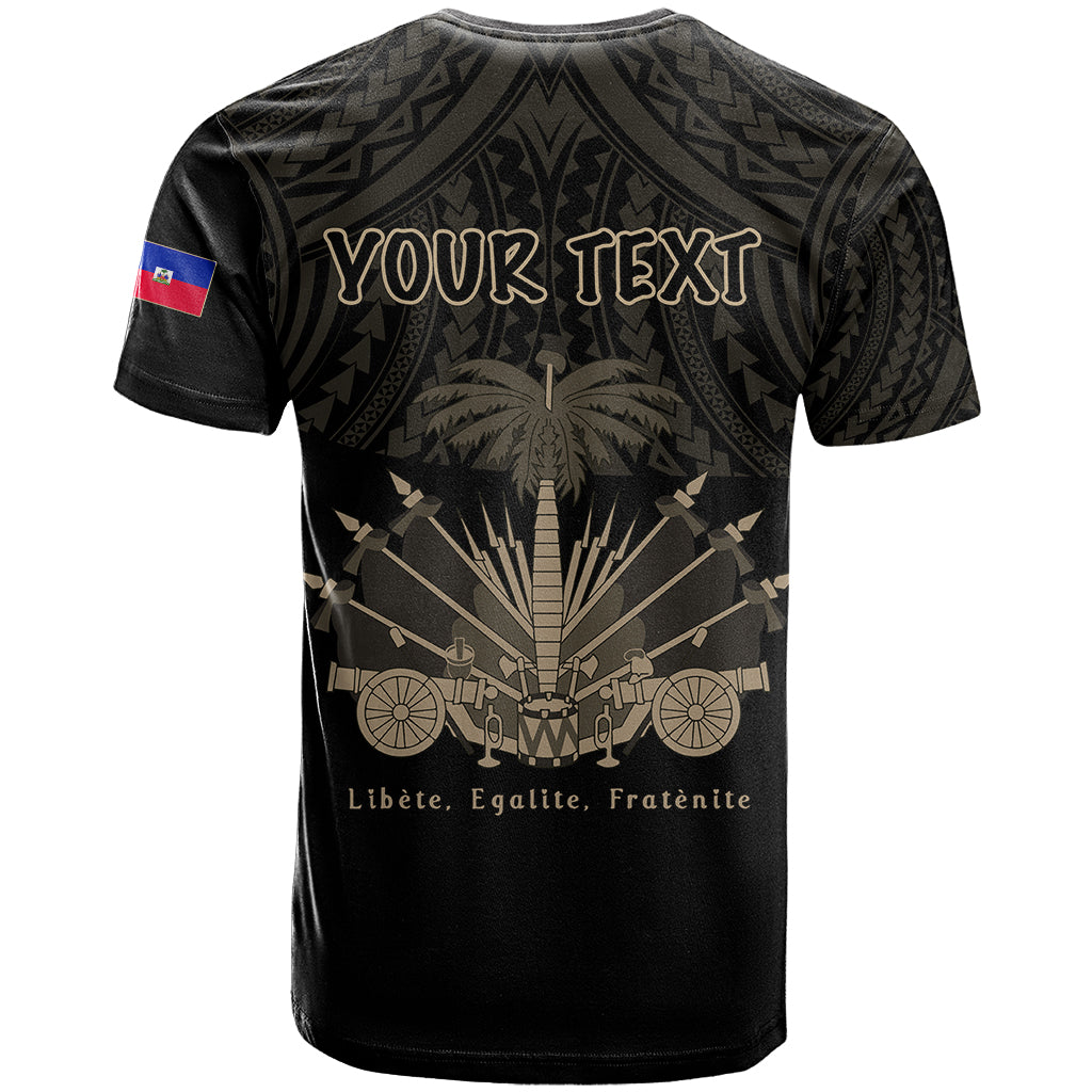 Custom Haiti T Shirt Polynesian Neg Maron Black Style LT6 - Wonder Print Shop