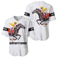 Kentucky Horse Racing Baseball Jersey Sporty Style White LT6 - Wonder Print Shop