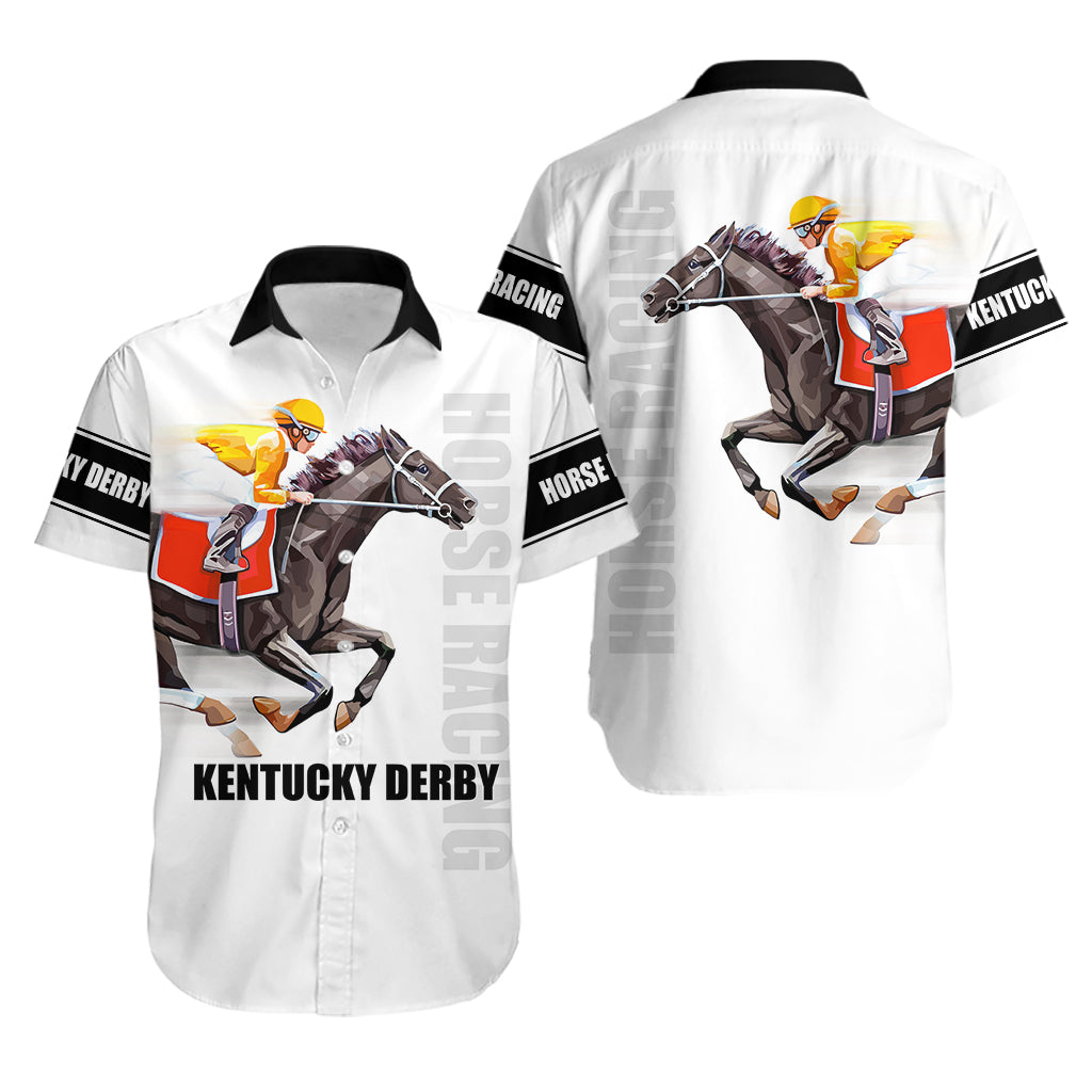 Kentucky Horse Racing Hawaiian Shirt Sporty Style White LT6 - Wonder Print Shop