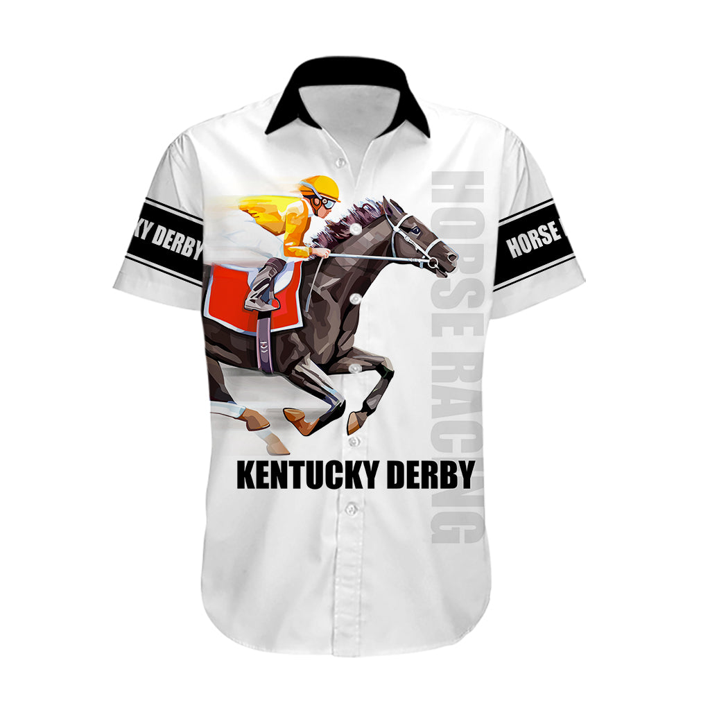 Kentucky Horse Racing Hawaiian Shirt Sporty Style White LT6 - Wonder Print Shop