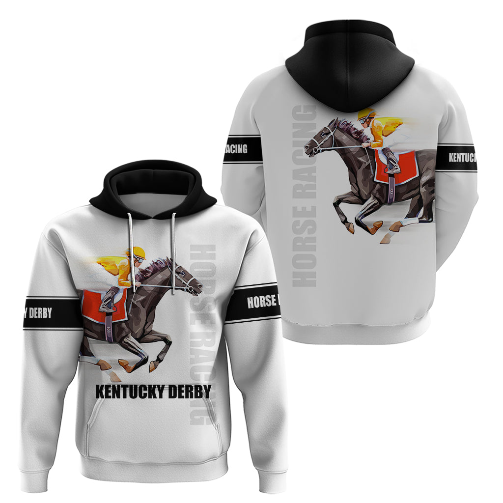 Kentucky Horse Racing Hoodie Sporty Style White LT6 - Wonder Print Shop