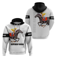 Kentucky Horse Racing Hoodie Sporty Style White LT6 - Wonder Print Shop