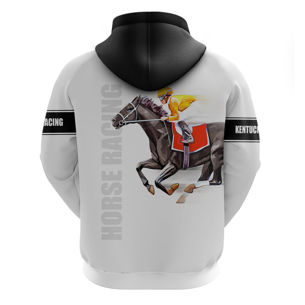 Kentucky Horse Racing Hoodie Sporty Style White LT6 - Wonder Print Shop