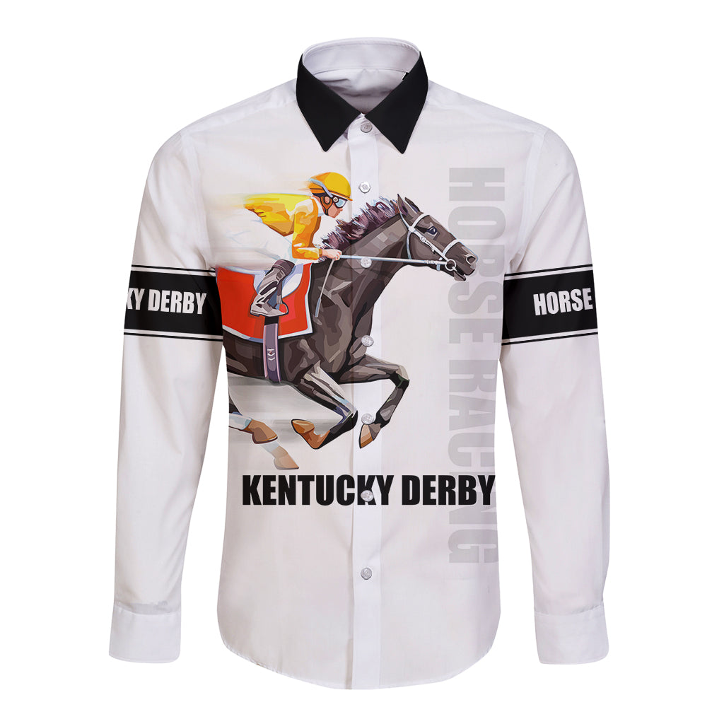 kentucky-derby-horse-racing-long-sleeve-button-shirt-sporty-style-white