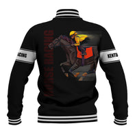 Kentucky Horse Racing Baseball Jacket Sporty Style Black LT6 - Wonder Print Shop