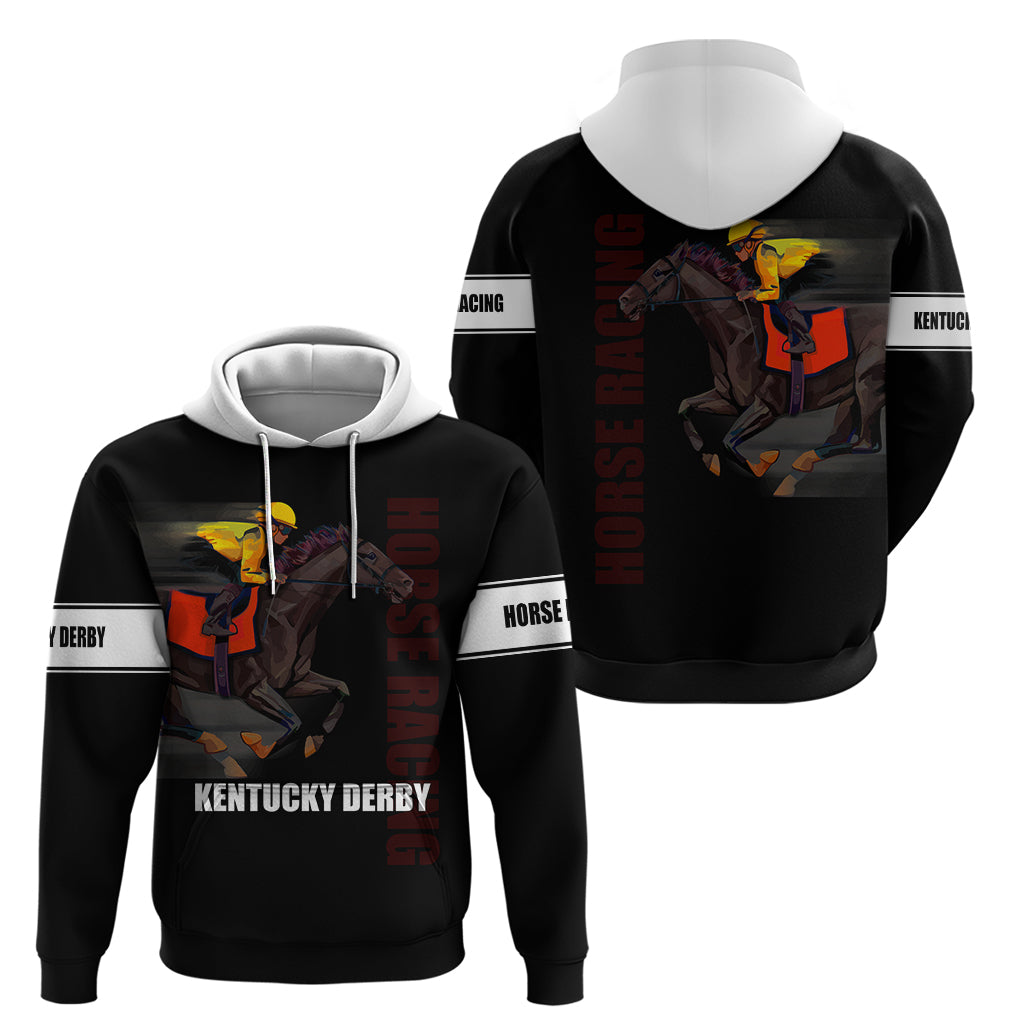 Kentucky Horse Racing Hoodie Sporty Style Black LT6 - Wonder Print Shop