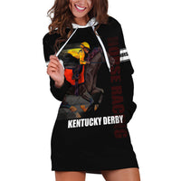 Kentucky Horse Racing Hoodie Dress Sporty Style Black LT6 - Wonder Print Shop