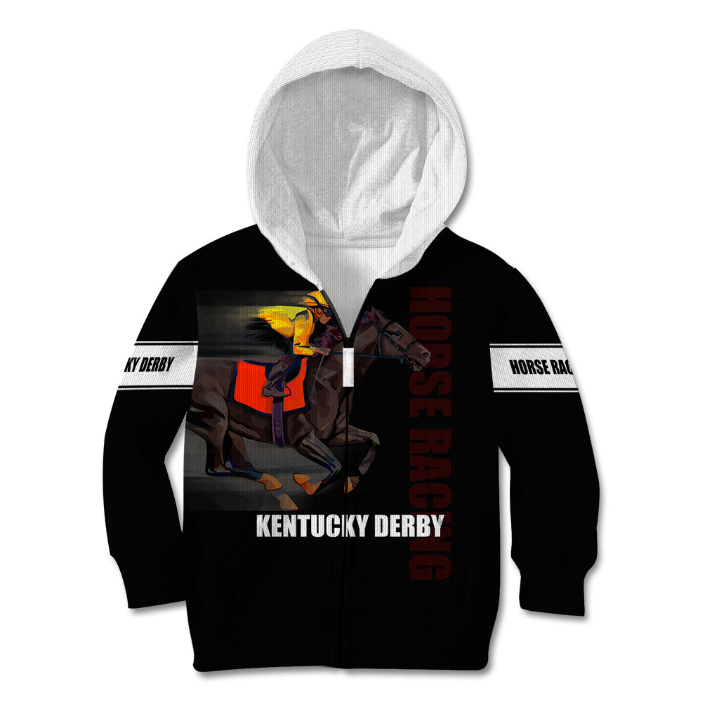 Kentucky Horse Racing Kid Hoodie Sporty Style Black LT6 - Wonder Print Shop