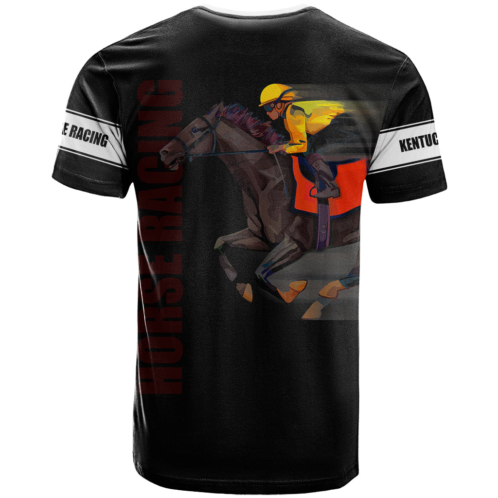 Kentucky Horse Racing T Shirt Sporty Style Black LT6 - Wonder Print Shop