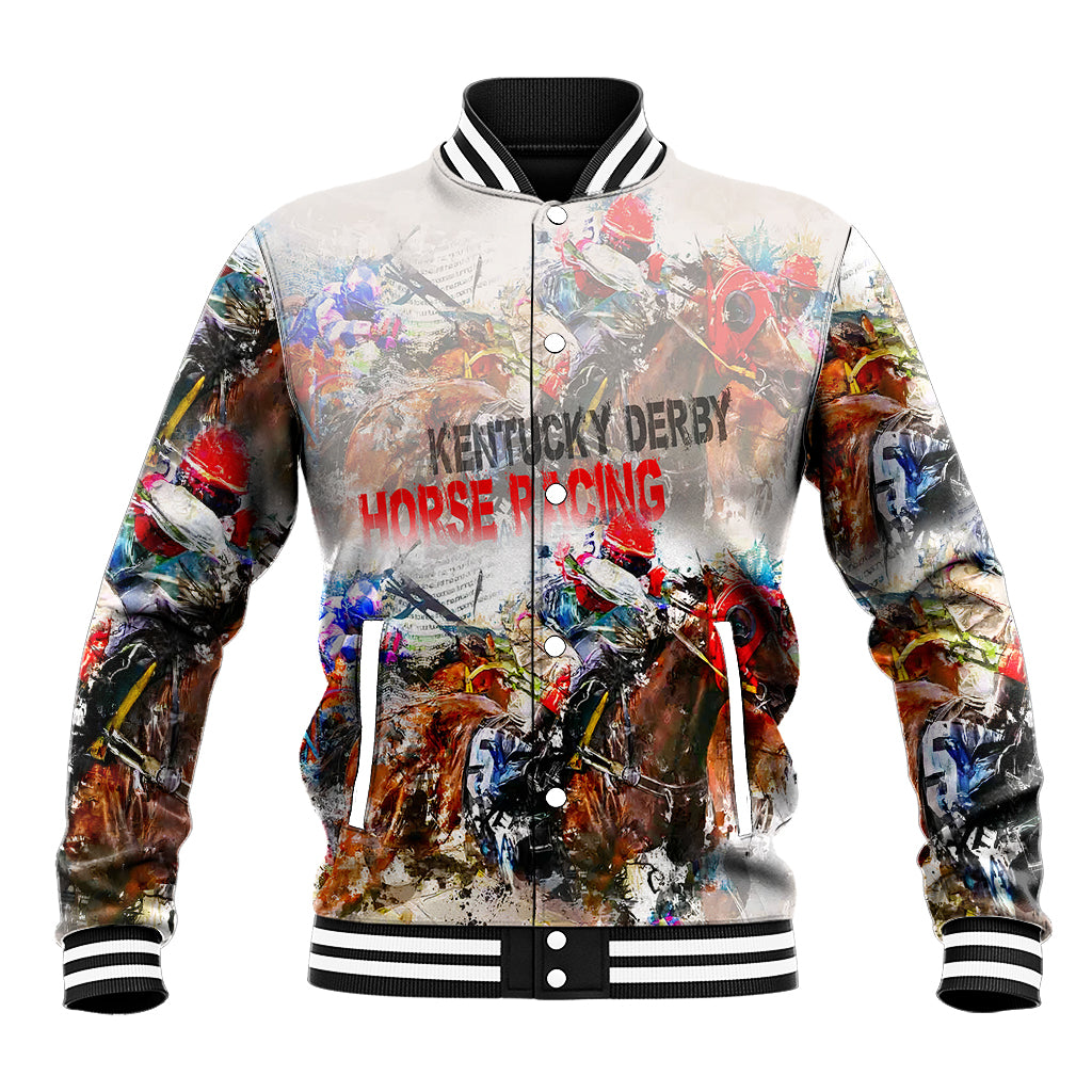 Horse Racing Baseball Jacket Art Style LT6 - Wonder Print Shop