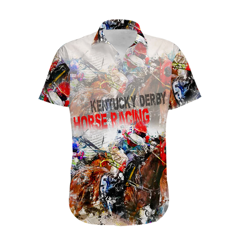 Horse Racing Hawaiian Shirt Art Style LT6 - Wonder Print Shop