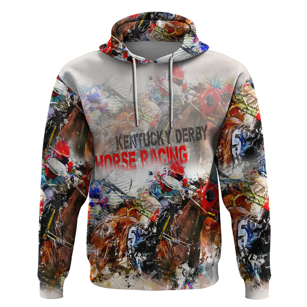 Horse Racing Hoodie Art Style LT6 - Wonder Print Shop