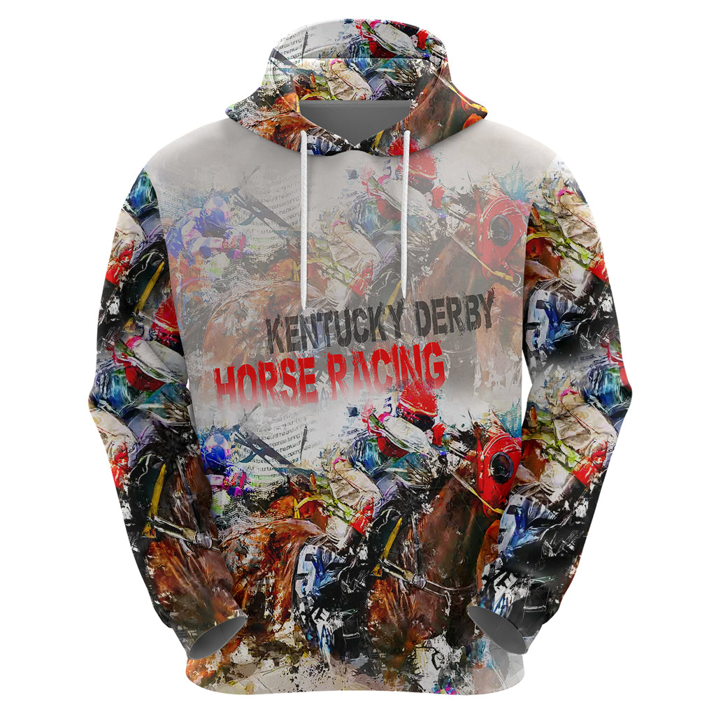 Horse Racing Hoodie Art Style LT6 - Wonder Print Shop