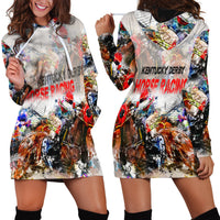 Horse Racing Hoodie Dress Art Style LT6 - Wonder Print Shop