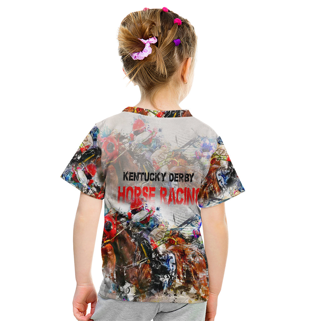 Horse Racing Kid T Shirt Art Style LT6 - Wonder Print Shop