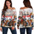 Horse Racing Off Shoulder Sweater Art Style LT6 - Wonder Print Shop