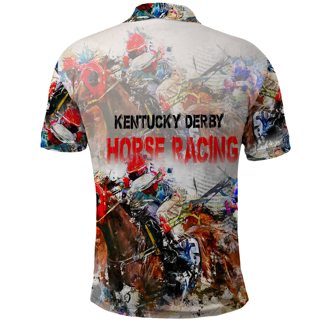 Horse Racing Polo Shirt Art Style LT6 - Wonder Print Shop
