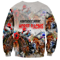 Horse Racing Sweatshirt Art Style LT6 - Wonder Print Shop