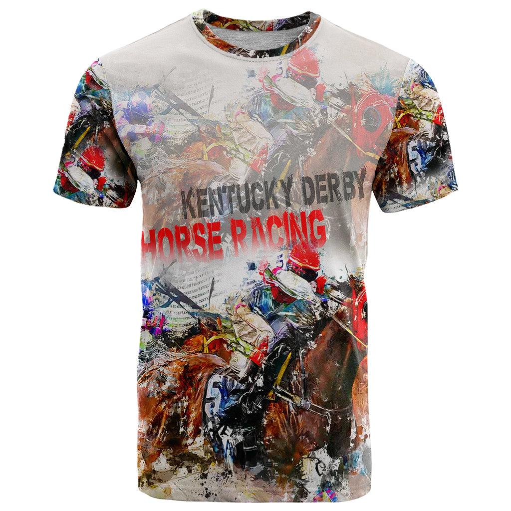 Horse Racing T Shirt Art Style LT6 - Wonder Print Shop