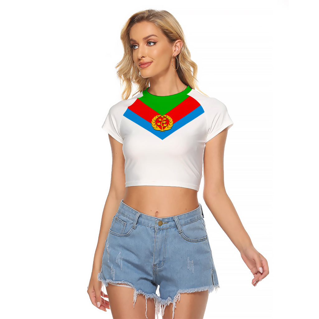 Eritrea Day Raglan Cropped T Shirt Simple LT6 - Wonder Print Shop