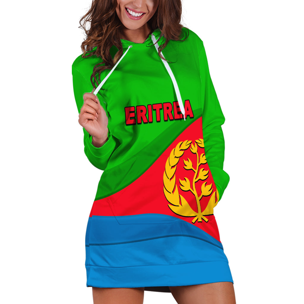 Eritrea Day Hoodie Dress Simple Flag LT6 - Wonder Print Shop