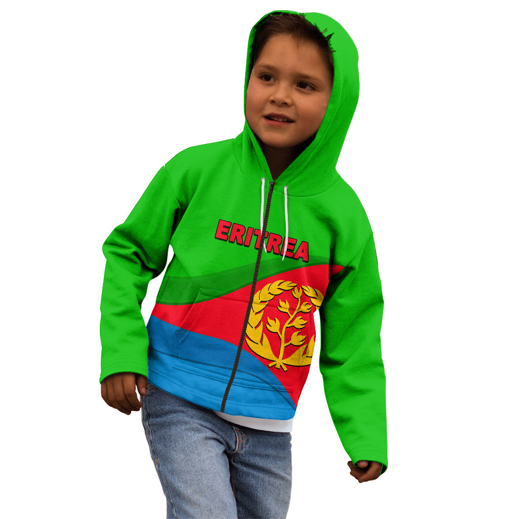 Eritrea Day Kid Hoodie Simple Flag LT6 - Wonder Print Shop