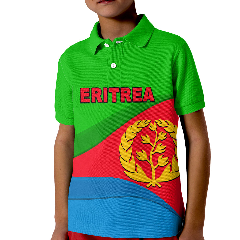 Eritrea Day Polo Shirt for Kid Simple Flag LT6 - Wonder Print Shop