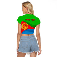 Eritrea Day Raglan Cropped T Shirt Simple Flag LT6 - Wonder Print Shop