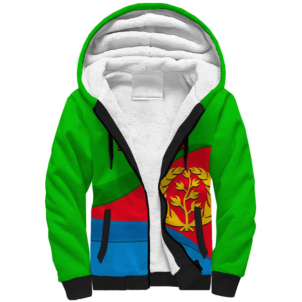 Eritrea Day Sherpa Hoodie Simple Flag LT6 - Wonder Print Shop