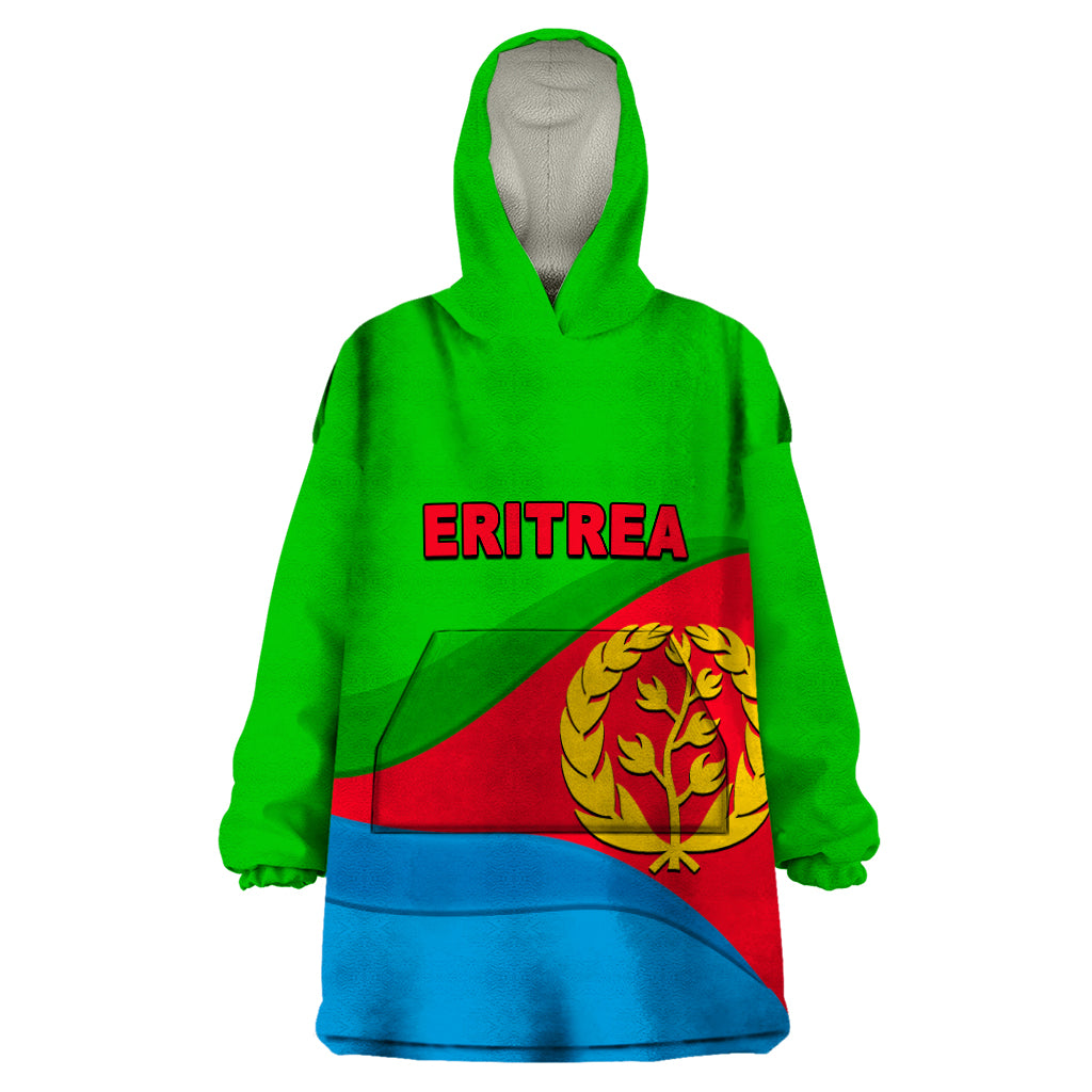 Eritrea Day Wearable Blanket Hoodie Simple Flag LT6 - Wonder Print Shop
