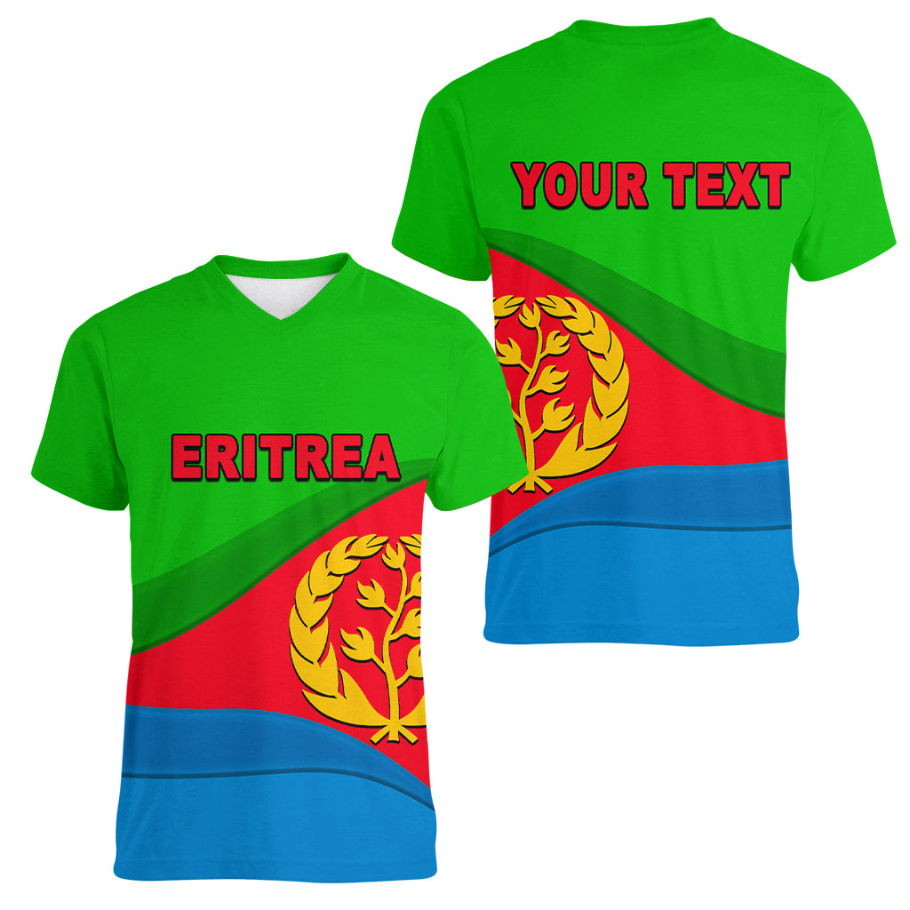 Eritrea Day Women V Neck T Shirt Simple Flag LT6 - Wonder Print Shop