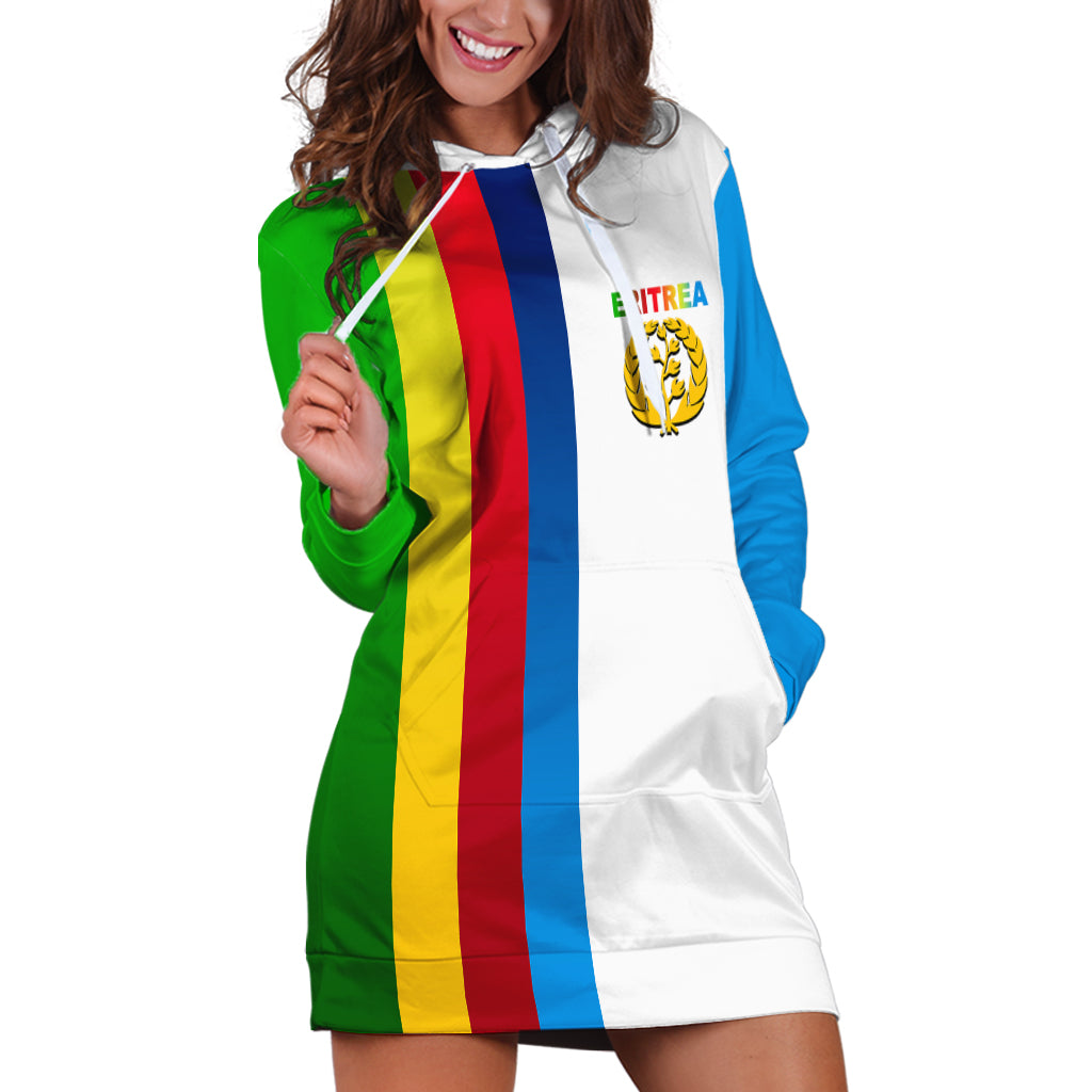 Eritrea Day Hoodie Dress Flag Color LT6 - Wonder Print Shop