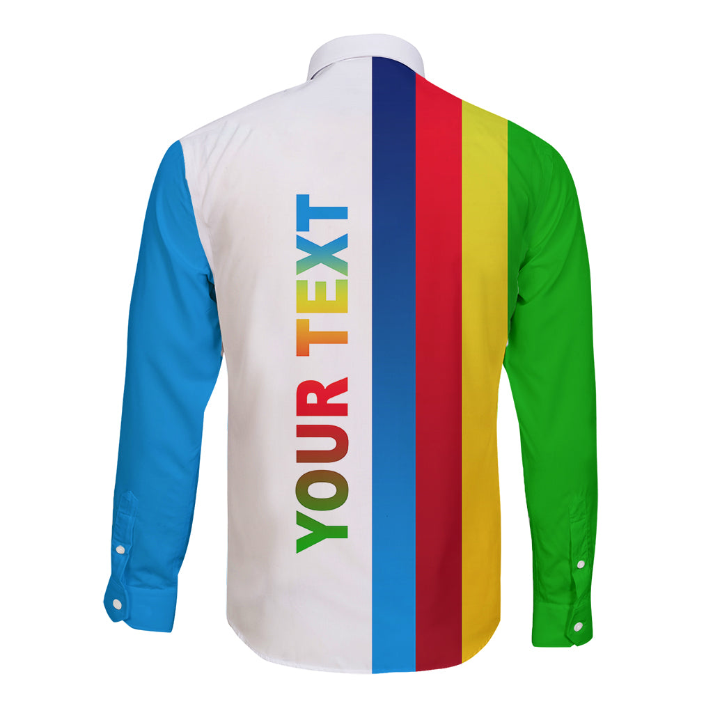 Eritrea Day Long Sleeve Button Shirt Flag Color LT6 - Wonder Print Shop