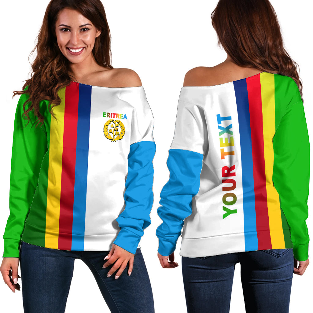 Eritrea Day Off Shoulder Sweater Flag Color LT6 - Wonder Print Shop