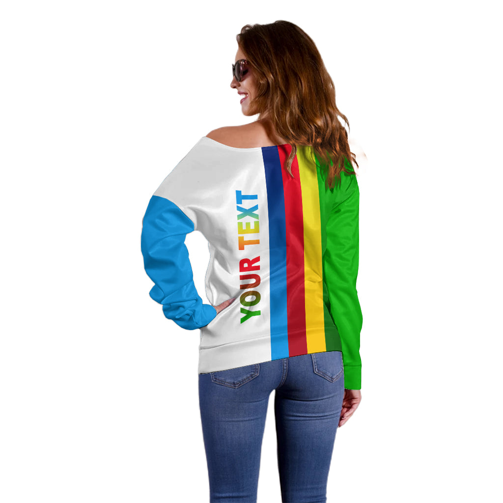 Eritrea Day Off Shoulder Sweater Flag Color LT6 - Wonder Print Shop