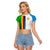Eritrea Day Raglan Cropped T Shirt Flag Color LT6 - Wonder Print Shop