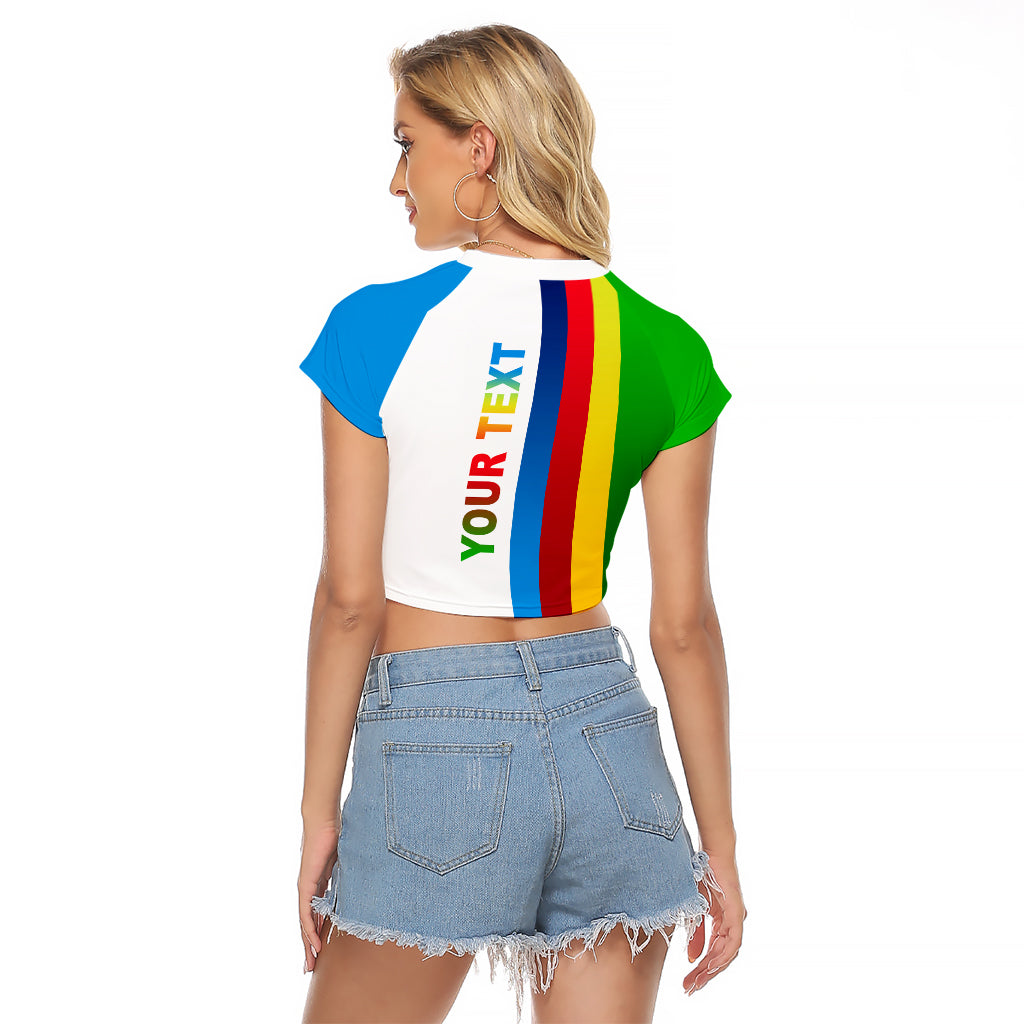 Eritrea Day Raglan Cropped T Shirt Flag Color LT6 - Wonder Print Shop