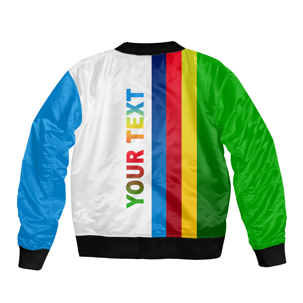 Eritrea Day Sleeve Zip Bomber Jacket Flag Color LT6 - Wonder Print Shop