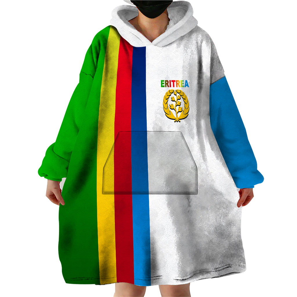Eritrea Day Wearable Blanket Hoodie Flag Color LT6 - Wonder Print Shop