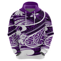 Polynesian Tribal Hoodie Purple LT6 - Wonder Print Shop