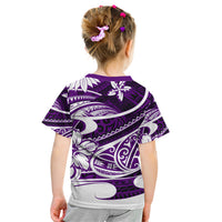 Polynesian Tribal Kid T Shirt Purple LT6 - Wonder Print Shop